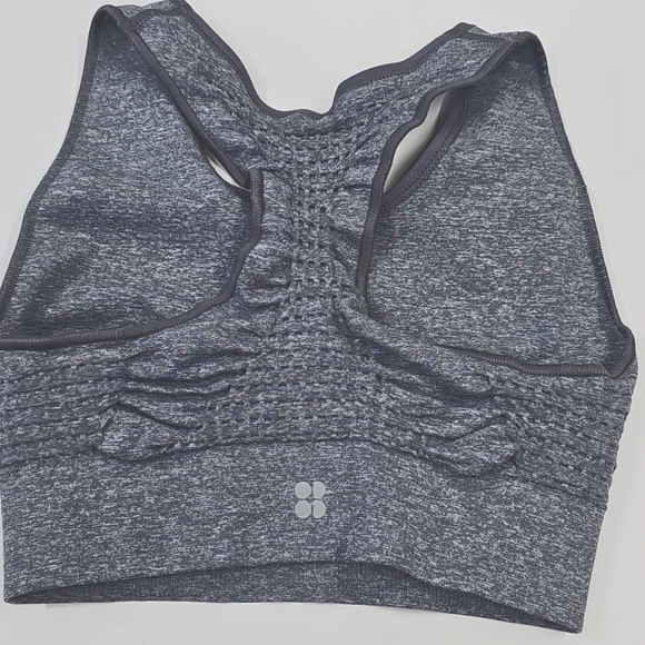 Sweaty Betty Charcoal Sports Bra, Size Small - Picture 2 of 6